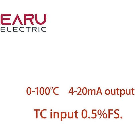 Convertisseur programmable pour thermocouple KJ PT100 vers 4-20 mA, entrée TC, sortie 4-20 mA, transmetteur de température monté sur la tête, entrée TC 0-100, 0,5 (1/5)