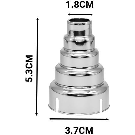 Buse Plate et Ronde pour Pistolet à Air Chaud - Accessoires Universels en Acier Inoxydable, Lot de 4 Pièces