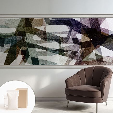 Tapete Vliestapete mit Kleber - abwaschbar - Tapete mit Motiv - trendige Wanddeko - elegant Fototapete Bunte Bögen 250x104 cm (1/5)