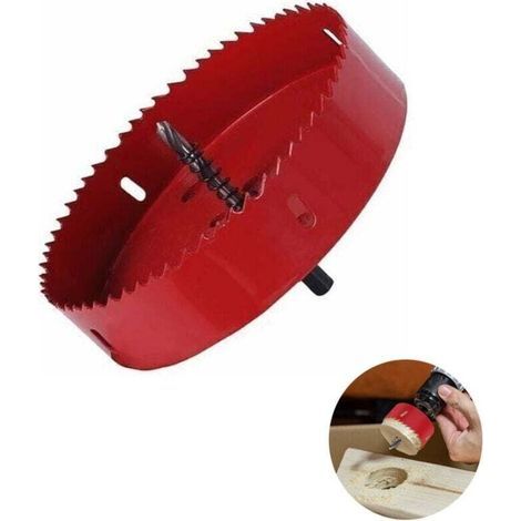 Bimetall-Lochsäge Ø 150 mm, HSS-Schnellstahl M42, mit Sechskantschaft und Bohrer für Aluminium, Eisen und Holz (1/5)