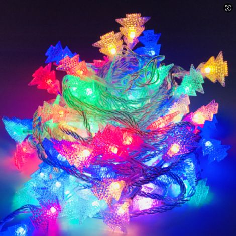 String Lights - 10 M 100 LED Star Snowflake Tree Design - Indoor Outdoor Waterproof - 3 Pcs (1/5)