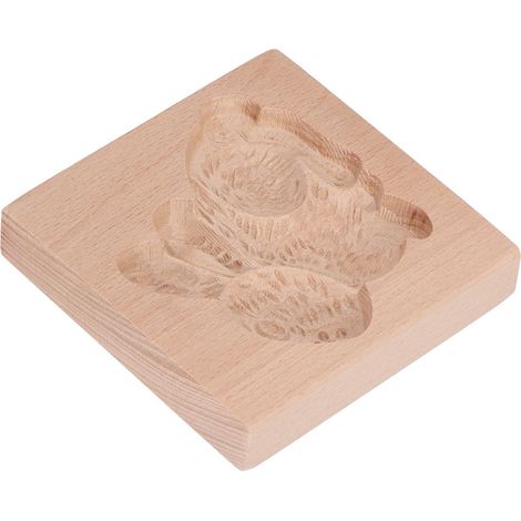 Moule à biscuits en bois de hêtre, réutilisable et lavable, pour la cuisine et la pâtisserie, motif lapin (1/5)