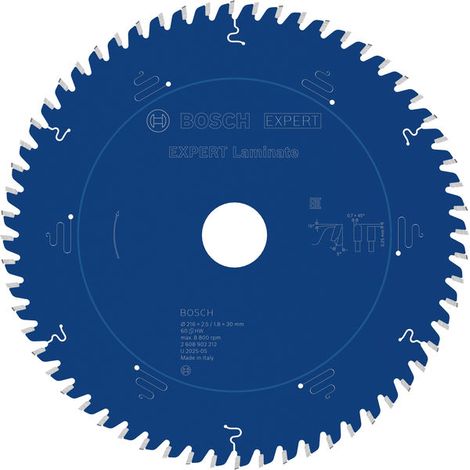 Bosch EXPERT Laminate Circular Saw Blade 216 x 2.5/1.8 x 30 mm T60 2608902212 (1/4)