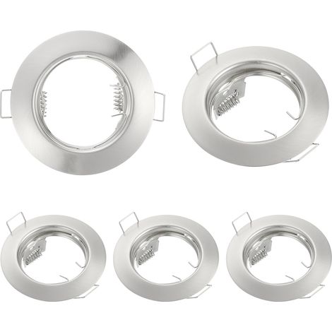 5pcs Boîtier De Projecteur LED Encastré MR16 GU10 Douilles Argenté (1/5)