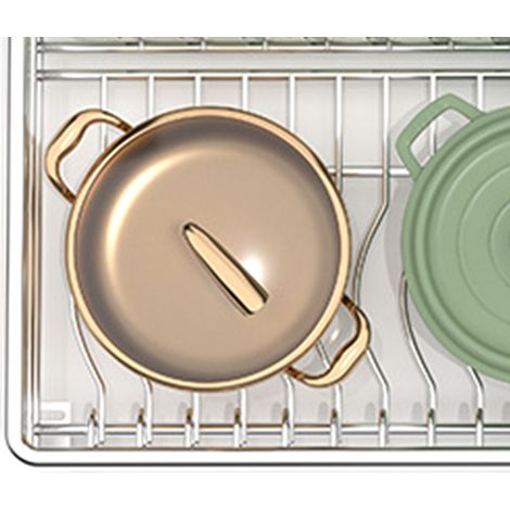 Organisateur de placard coulissant à 2 niveaux avec panier coulissant robuste pour cuisine et salle de bain. (1/5)