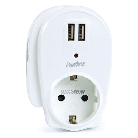 USB-Ladegerät RED 230V A 5Vdc 2,1Amp