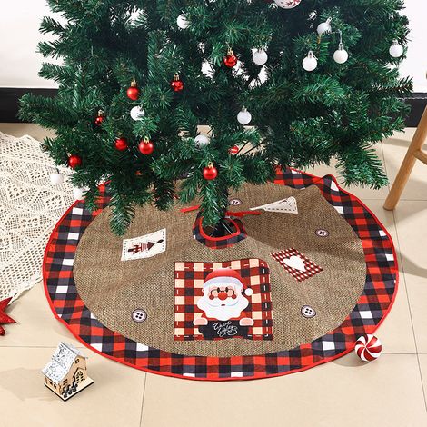 Jupe de sapin de Noël, 2 pièces de tapis de sapin de Noël de 90 cm de diamètre, décoration de sapin de Noël, décoration de la maison (1/5)