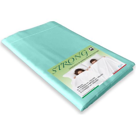 LENZUOLO di sopra CORDONETTO STRONG verdino made in Italy 1 piazza e mezza