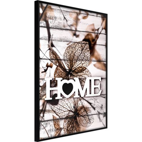 Affiche Murale Encadrée "Family Home" 30 x 42 cm Noir