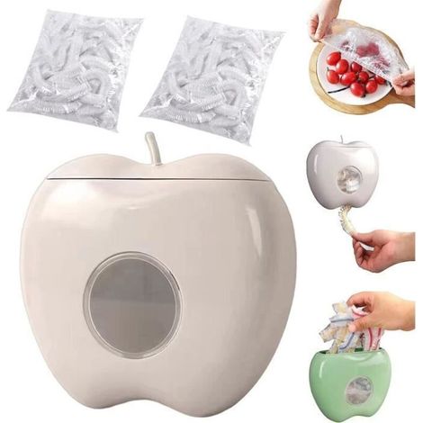 Boîte de Rangement pour Film Plastique - Non spécifié - 16 cm - 200 Pcs Sacs Élastiques - Réutilisable - Étanche (1/4)