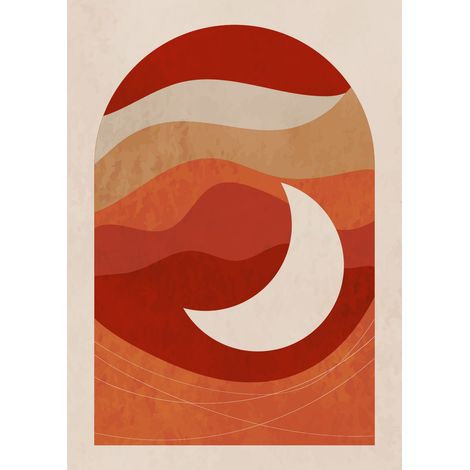 Papier peint panoramique - Paysage Boho - 130 cm x 183 cm (1/2)