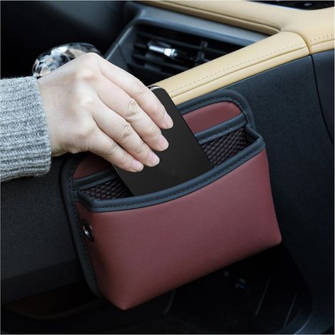 Sacoche de rangement latérale pour voiture - Organisateur de voiture - Rouge (1/3)