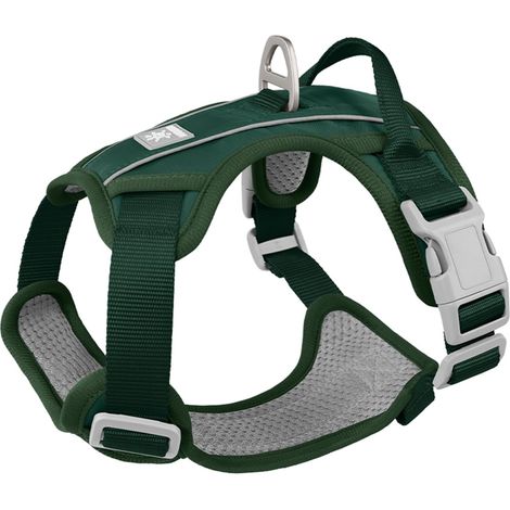Harnais Anti Traction pour Chien avec Poignée de Contrôle, Gilet Réfléchissant Réglable avec Attache Devant, Dog Harness, pour Petits, Moyens et Grands Chiens (Vert Forêt, S) (1/5)