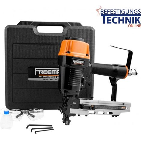 Freeman Druckluft Zaunklammergerät FM315 PFS9 22-40mm für Zaunklammern Tjep KL-89.2"-"EN14945