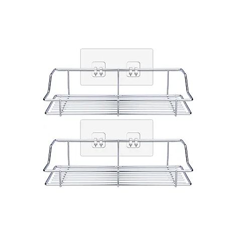 Étagère de douche et rangement en acier inoxydable avec étagère de douche murale en acier inoxydable, étagère de douche chromée (1/4)