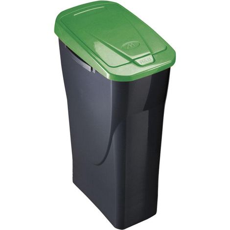 Cubo ecobin con tapa color verde 21,5 x 36 x 51cm 25 l (1/2)