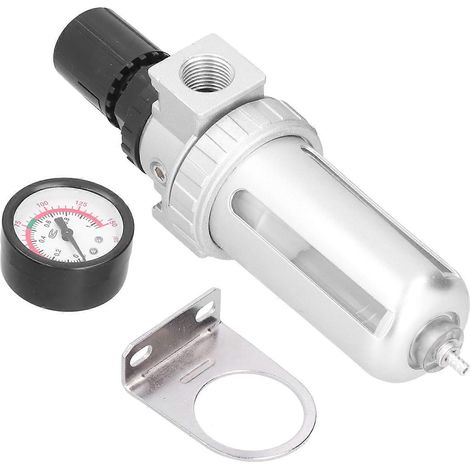Kombinierter Druckluftfilterregler mit Wasser-Öl-Abscheider und Manometer für Druckluftleitungen