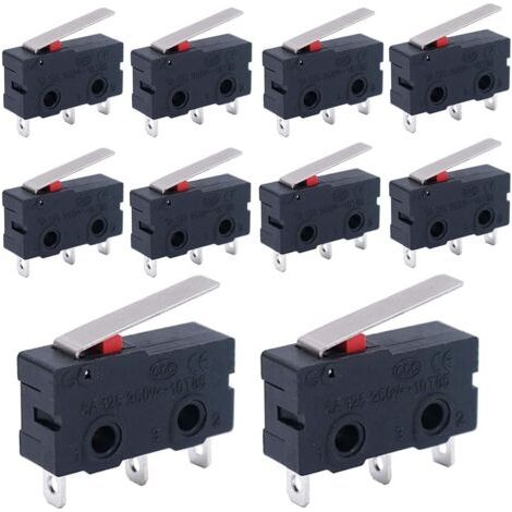 50 micro-interrupteurs de fin de course sensibles à 3 broches 250 V 5 A avec poignée tactile KW11-3Z-02 (1/3)