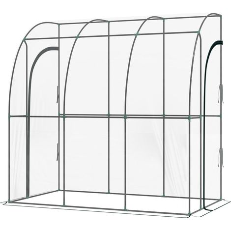Serre d'Hivernage Murale, Imperméable, Blanc, 214x118x212cm
Renforcée Toutes Saisons Plantes/Légumes Fleurs Jardin