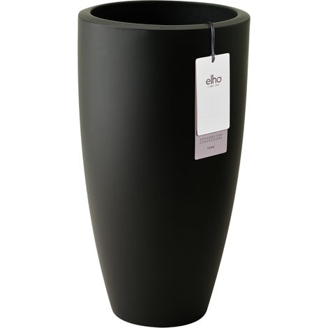 Elho June Round High 40 - Noir - Ø 39 x H 70 cm - intérieurextérieur - 100% recyclé (1/3)