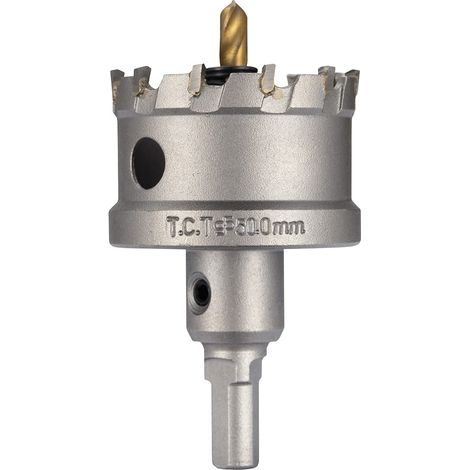 50mm scie cloche foret en carbure de tungstène,TCT métal scie cloche foret pour acier inoxydable, fer, alliage, bois, plastique (1/2)