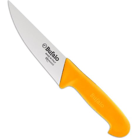 Coltello per Pelare Lama 18 cm Bufalo Emilia S42/18 Manico Giallo