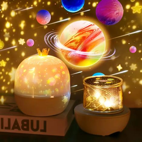 Filiyano – Lampe Ciel Étoilé avec 15 Projecteurs Interchangeables - Projecteur de Plafond Rotatif à 360°, Alimentation USB, Luminosité Réglable (1/5)