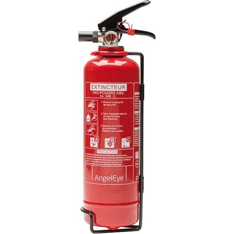Pulverlöscher ABC Angeleye 1 kg, Dauerbetrieb mit Manometer, Norm Nf - En3