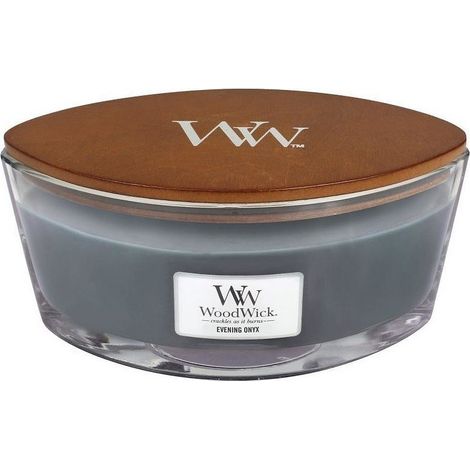 Duftkerze Woodwick Ellipse Evening Onyx 50 Stunden Glas Holz (1/2)