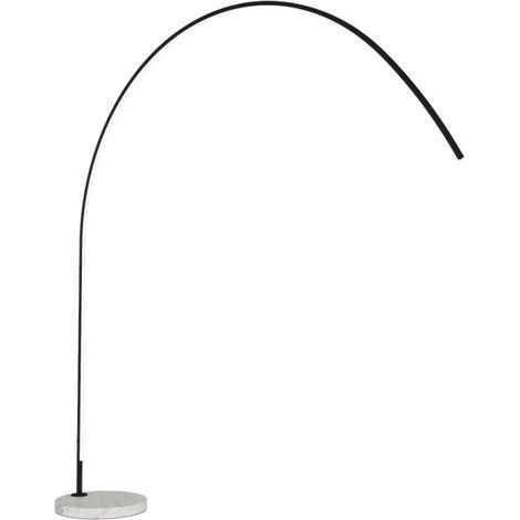 Piantana moderna top light very 1239 b3ld led cct dimmerabile 3 step metallo marmo, finitura metallo nero (1/5)