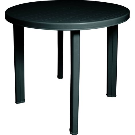 Dmora Table d'extérieur ronde, Made in Italy, 90x90x72 cm, couleur Vert (1/3)