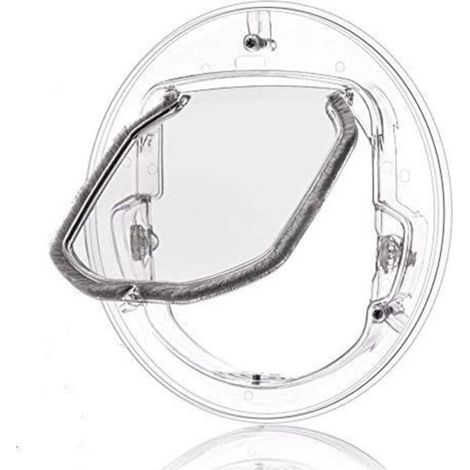 Chatière - Pour Fenêtre En Verre - Cadre Fin Transparent - Verrouillage 4 Positions - 18,4 x 20,3 cm - 1 Pièce (1/4)