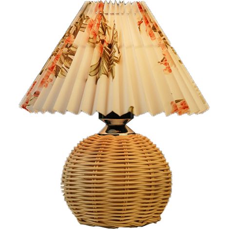 Jolie petite lampe plissée, lampe de chevet moderne, abat-jour beige, chambre, bureau à domicile (1/5)