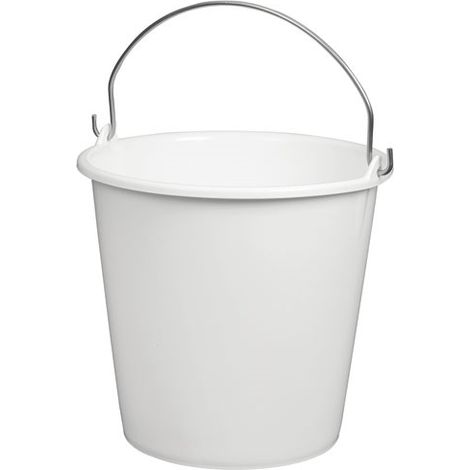 ALUMINIUM ET PLASTIQ - Seau rond 12l 29cm anse inox blanc alimentaire