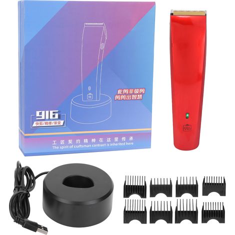 Tondeuse Cheveux Professionnelle Sans Fil en Acier Inoxydable - Kit de Coupe Homme (1/5)