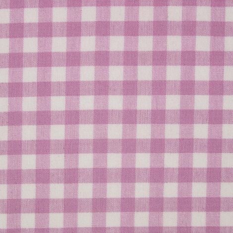 HOMESCAPES Vichy-Karo Baumwollstoff – Meterware rosa-weiß, 150 cm breit