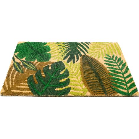 Paillasson coco Feuilles vertes  CUBA (1/4)