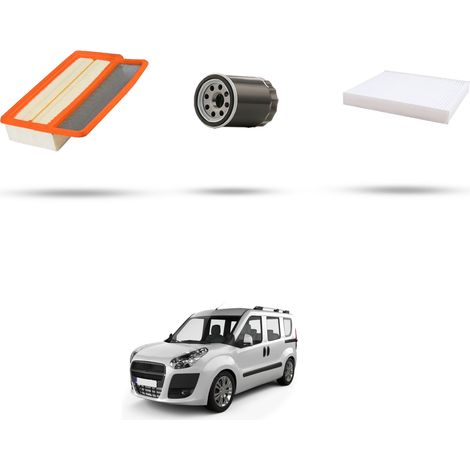 Kit tagliando 3 filtri compatibile con Fiat Doblo II 1.4 Natural Power 88kw dal 2010 (1/4)