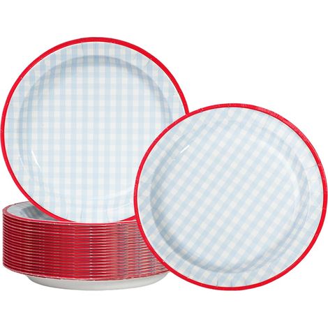 Assiettes jetables en carton 22 cm – Lot de 50 (1/5)