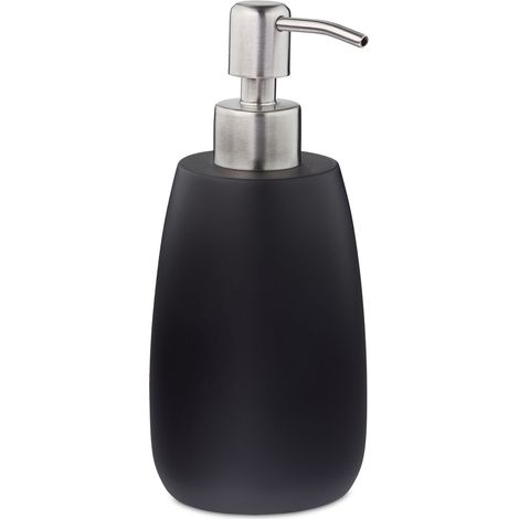 Dosatore di sapone con pompa classica 18 x 7,5 x 9 cm pratico per bagno cucina in poliresina grigio 130009169