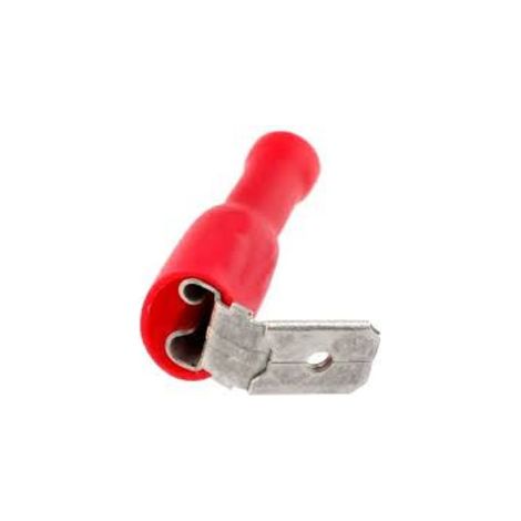Terminale Faston maschio-femmina 6,3 mm isolato rosso St-021/r