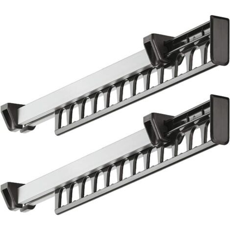 Cintre extensible et portable, pouvant contenir 12 cintres, longueur 312 mm, lot de 2 (1/4)
