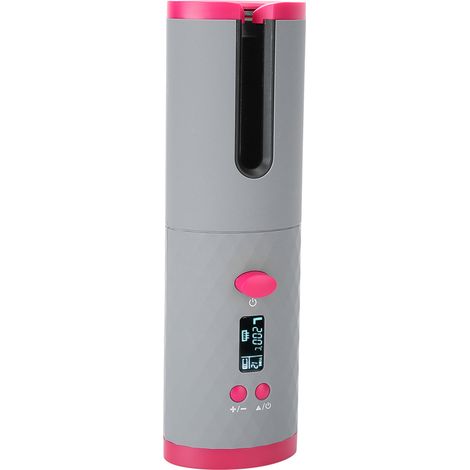 Brosse à friser automatique sans fil USB, fer à boucler portable rechargeable, lisseur de cheveux professionnel pour coiffage rapide à la maison et en voyage, noir, 1 pièce (1/5)