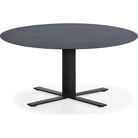 Table à café design métal noir finition peinture élégante - noir finition mate élégante (1/2)