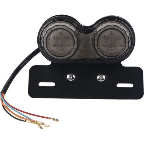 LED-Motorradrücklicht, Bremslicht, Blinker, Signalleuchte für Cafe Racer, rot (1/4)