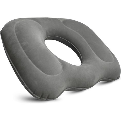 Cojín de escritorio para coxis y hemorroides - Cojín terapéutico inflable en forma de rosquilla para aliviar la ciática, las úlceras por presión y el dolor postoperatorio (45 x 39 x 11 cm)