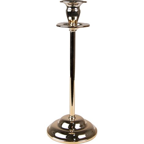 Bougeoir Chandelier en Fer Doré Porte-Bougie Décoratif pour Table et Salon 25 cm - PANGIVO (1/5)