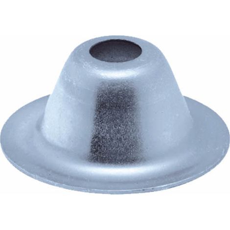 Plombelec – Rosace conique acier zingué Ø28mm – Hauteur 9mm – Lot de 100 unités – Écartement pour tuyauteries