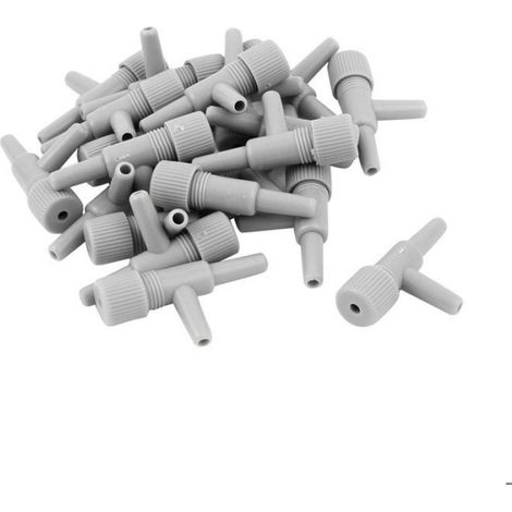 Accessoires d'aquarium 20Pcs réglable Aquarium poisson oxygène Air ligne tubes flux soupape gris (1/4)