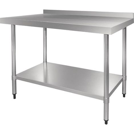 Table Inox Professionnelle avec Dosseret - Gamme 700 - Vogue (1/4)